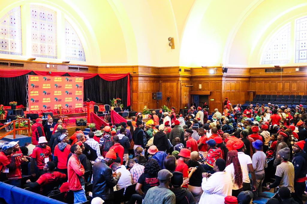 EFFSouthAfrica's tweet photo. ♦️In Pictures♦️
It’s all systems go for the EFF Public Lecture which will be delivered by Prof PLO Lumumba at Sarah Baartman Hall, University of Cape Town.
Catch it live on all our social media platforms.
#EFFTurns10 https://t.co/kJwVx8HdBi