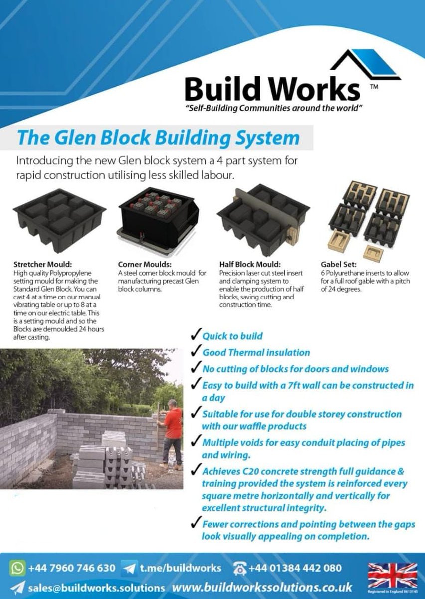 BuildworksS's tweet image. Tired of cutting into your blocks for placing wiring and conduits? The Glen block solves this problem for neat construction.