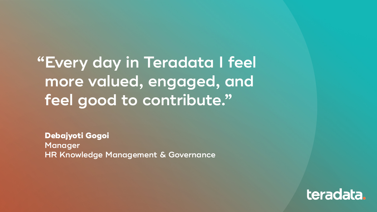 Teradata's tweet photo. On #TeamTeradata, it’s a priority to see, value, and uplift each of our team members. Thank you, Debajyoti for being a part of Teradata!
Want to do good with data? Visit: https://t.co/f2mo1FfxMN https://t.co/lUp21CFQ3P