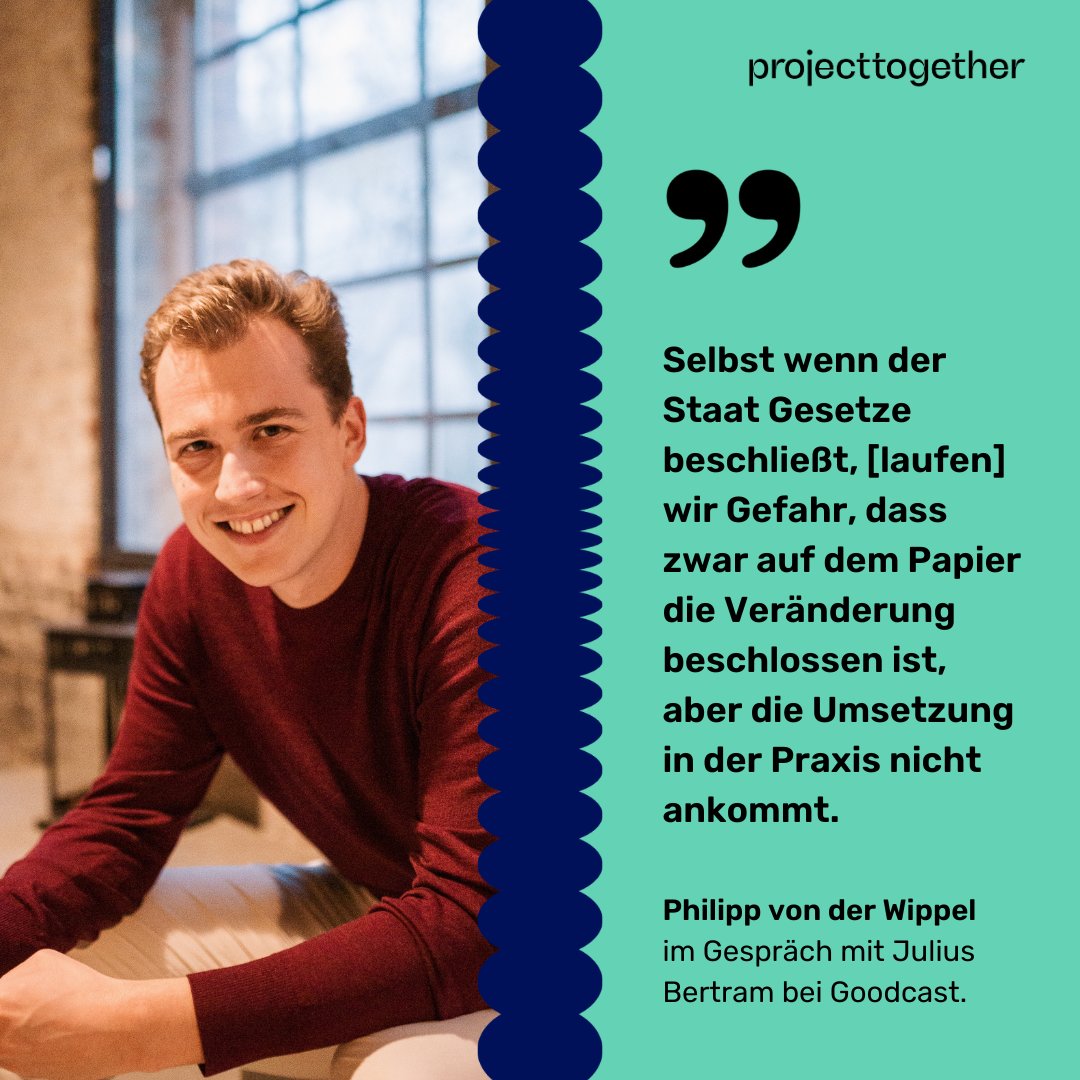 🎧 #CollectiveAction zum Wochenstart. Hört jetzt in die neue Goodcast-Folge mit unserem Co-Geschäftsführer <a href="/vonderwippel/">Philipp von der Wippel</a> und Host Julius Bertram rein: lnkd.in/eJYymiiE
#ProjectTogether #GoodCast <a href="/GoodcastPodcast/">GOODCAST</a> 📸 Foto: <a href="/samuelgroesch/">samuel 😶</a>