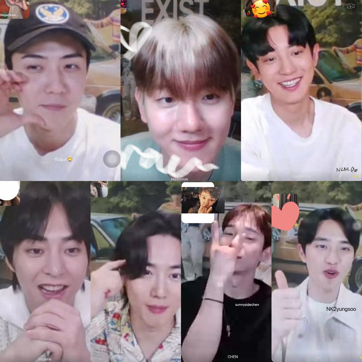 #EXO TODAY VIDEO CALL FANSIGN 🫶🏻🥹