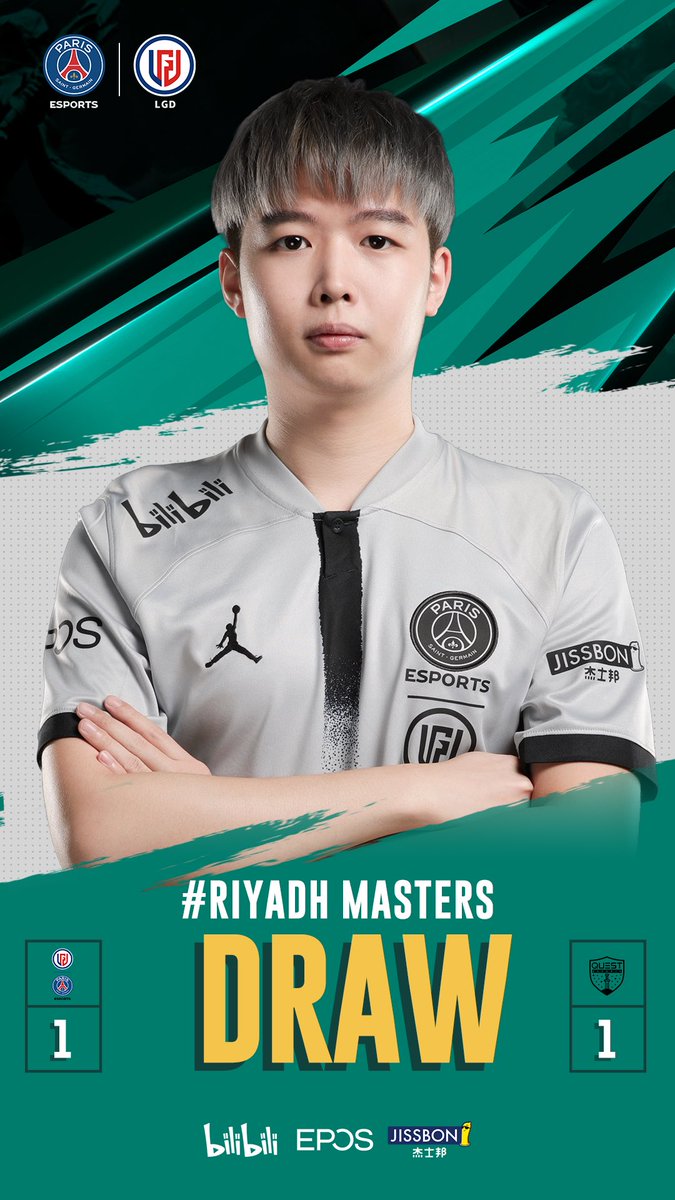 PSGLGD_'s tweet image. We make it 1:1!! GGWP @questesports_ 
#RiyadhMasters #ICICESTPARİS #PSGLGD