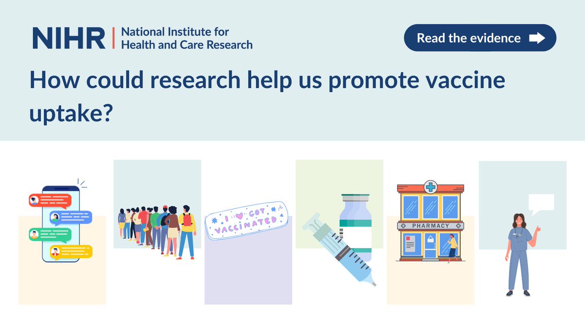 Could research identify ways to improve #vaccine uptake and reduce inequalities? Find out more in our Collection, bringing together examples of NIHR research on how to increase vaccine uptake: evidence.nihr.ac.uk/collection/pro…