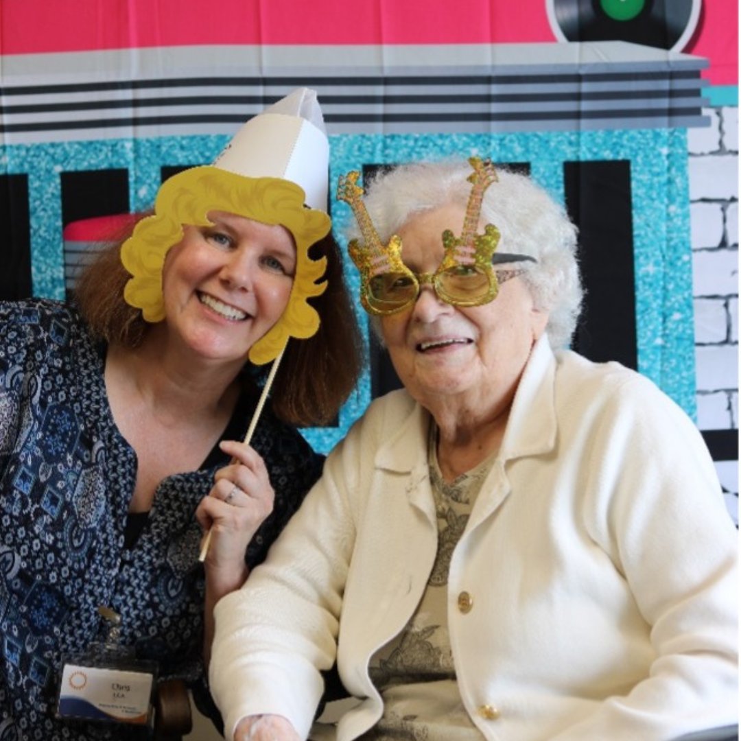 Time to get groovy! We had such a great time at the Fabulous 50’s theme week that was held at Forest Hill this past month, which included a 50’s photo booth, Soda Shop Program, and Sock Hop. 🤩🤩

#retro #event #longtermcare #retirement