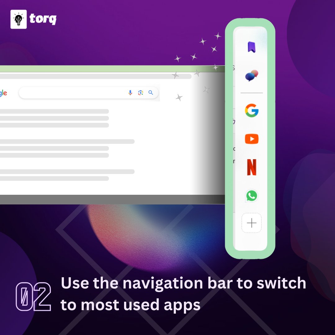 Torq_AI's tweet photo. Streamline your browsing experience like never before. With Torq AI's new feature, experience seamless multitasking and efficient browsing. Swipe to know more. #artificialintelligence #growth #tech #productivity #AI https://t.co/fMgmzL2wn7