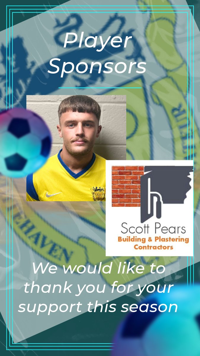Player Sponsorship! 
A huge Thank you to one of our own Scott Pears for Sponsoring Brad Harrison who will continue with us this coming season 🟡🔵