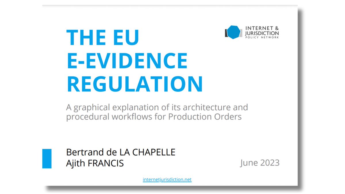 Internet & Jurisdiction Policy Network (@ijurisdiction) on Twitter photo A graphical visualization of the new EU e-evidence regulation was released by <a href="/IJurisdiction/">Internet & Jurisdiction Policy Network</a> (I&JPN) to help actors understand its implications and impact in Europe and globally.
Download it here: internetjurisdiction.net/news/i-jpn-rel… A graphical visualization of the new EU e-evidence regulation was released by <a href="/IJurisdiction/">Internet & Jurisdiction Policy Network</a> (I&JPN) to help actors understand its implications and impact in Europe and globally.
Download it here: internetjurisdiction.net/news/i-jpn-rel…