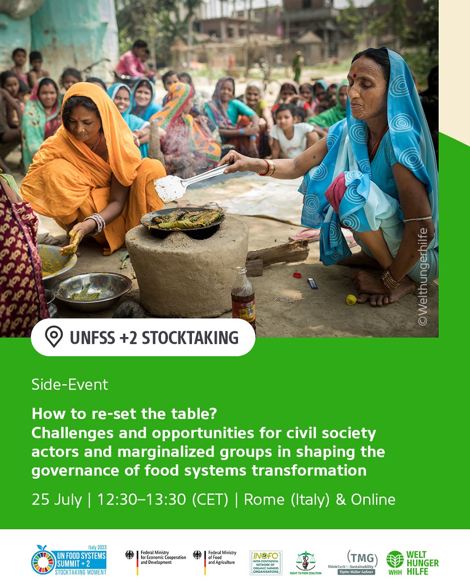 Welthungerhilfe's tweet photo. Welthungerhilfe with @TMG_Think, @bmel, @BMZ_Bund, Right to Food Coalition Kenya and #INOFO invite you tomorrow to our Side Event at the UN @FoodSystems Summit +2 Stocktaking Moment 2023.
For more information, read 👉 https://t.co/3zk9ift0ba
#FoodSystems #UNFSS2023 https://t.co/7AX2q3jmSG