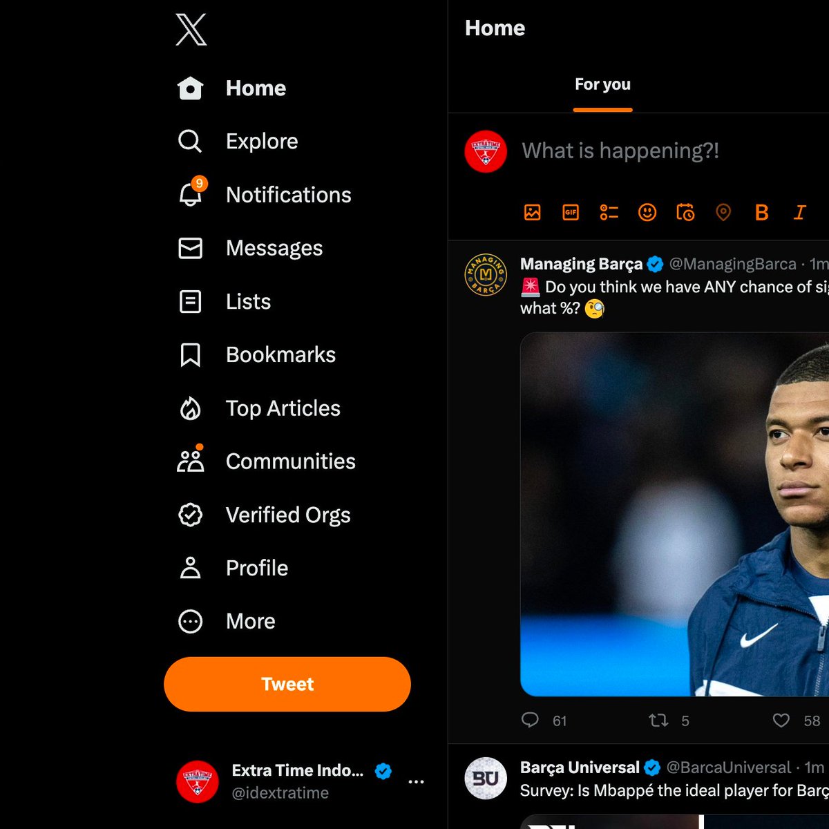 idextratime's tweet photo. Tampilan logo Twitter di Web sudah berubah menjadi X  💀 https://t.co/SLli62j46M