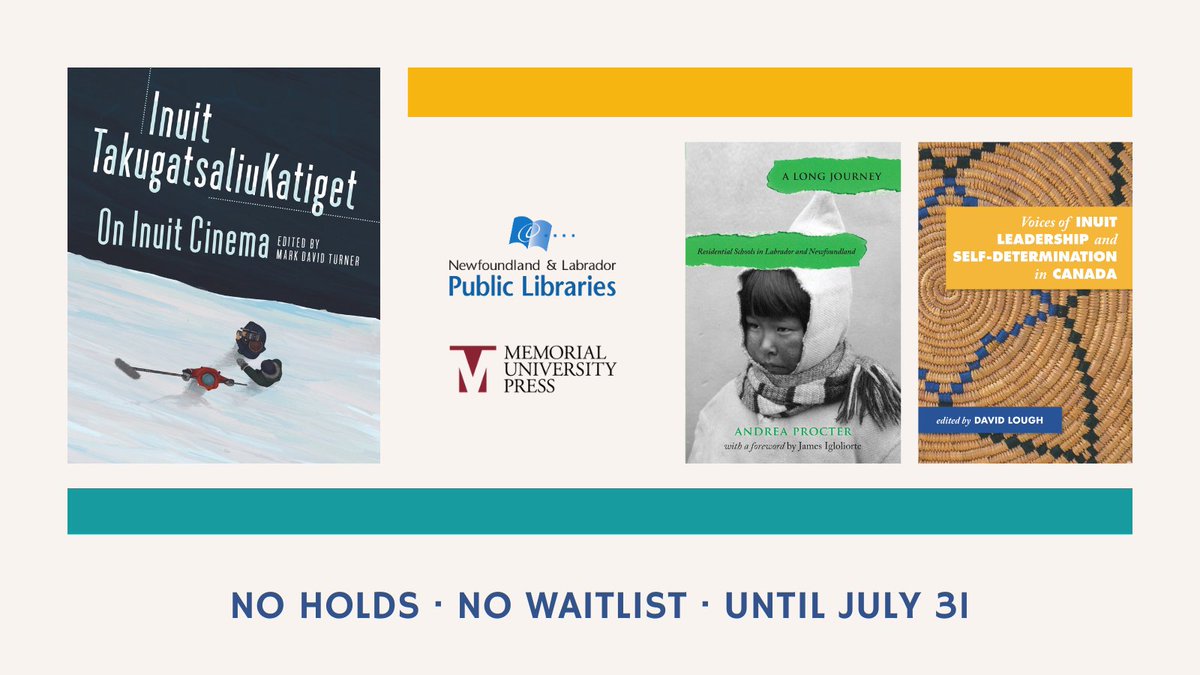 ⏰ #EndingSoon ⏰

You have 1 more week to get no waitlist access to 3 #IndigenousHistoryMonth eBooks from @Memorial_Press! 

Get instant access to the books until July 31 in our eLibrary:

➡️ elibrary.overdrive.com

Special thanks to @Memorial_Press for providing free access!