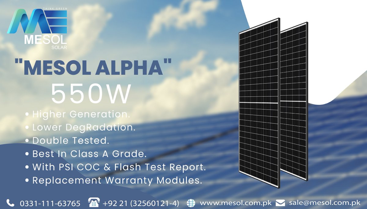 "Embrace the Power of the Sun with Mesol Alpha Model 550w 📷📷 Energize your world sustainably!"
#Mesol #solarpv #solarpv #Mesol #electronics #solarpower #solarpanel #solarsystem #electronics #solarpanel #solarsystem #SolarPane #Pakistan #pvpanels #mesolsolar #solarenergy