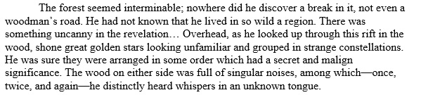 Cosmic horror before Lovecraft. It's from Bierce's 'Occurrence at Owl Creek Bridge,' a story HPL didn't mention in 'Supernatural Horror in Literature.'