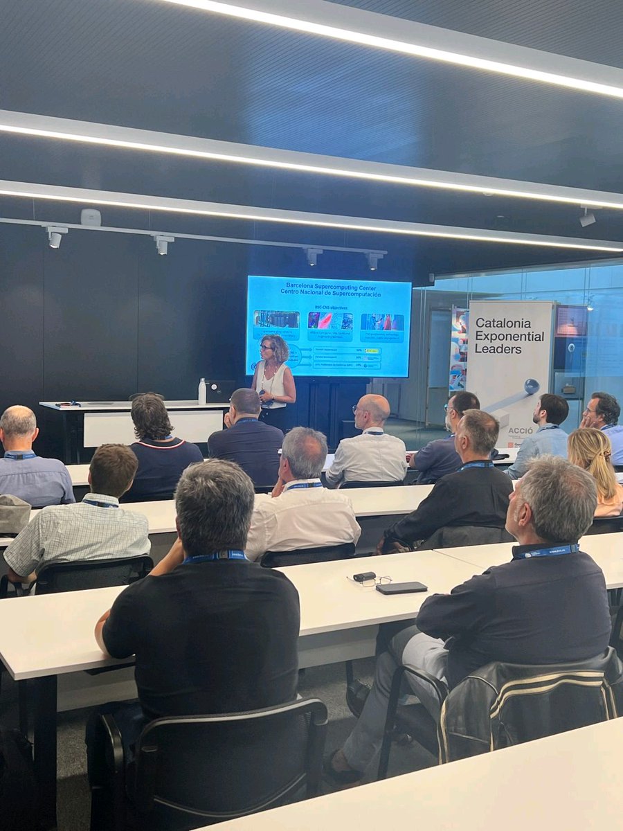 X4HPC's tweet photo. 🚀 Las week, the Barcelona Supercomputing Center opened the doors for participants of the #ExponentialDay23 and #CataloniaExponential Leaders 2023, organized by @accio_cat  presenting @qilimanjaro  Quantum Tech, a disruptive spinoff born from the @BSC_CNS itself https://t.co/om2kL39A1c