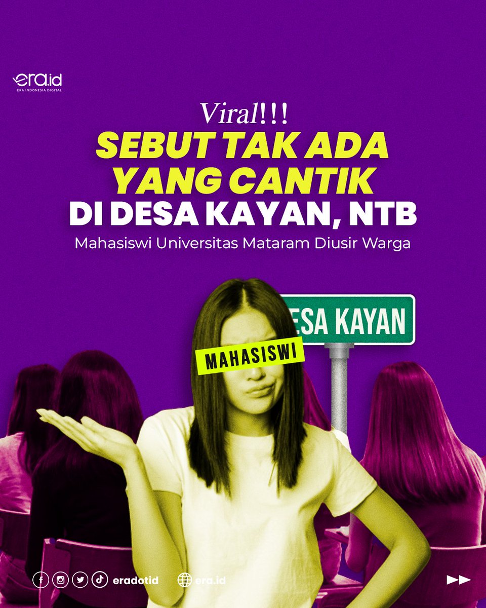 eradotid's tweet photo. SEBUT TAK ADA YANG CANTIK DI DESA KAYAN, NTB

MAHASISWI UNIVERSITAS MATARAM DIUSIR WARGA

🚨🚨🚨 https://t.co/XHIQ6P8jT8