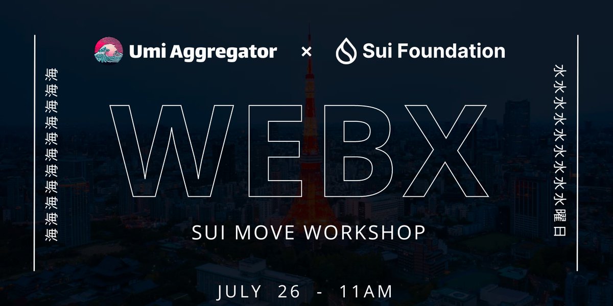 We will host a Sui Move Workshop with @SuiFoundation on #WebX on July 26th 🌊 We offers a development experience for Sui Move🧑‍💻 The aim is to showcase how appealing and user-friendly the development experience on Sui can be for engineers, regardless of their background in web2…