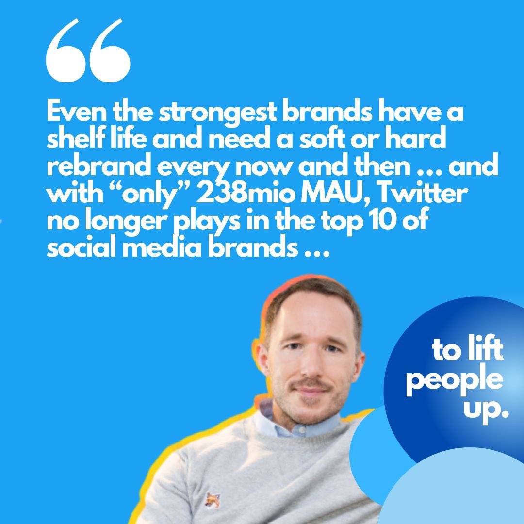 Bird becoming X. Why?

🧭 Brand no longer reflects company vision.
👯‍♀️ Failing to differentiate from competition.
🚀 Outgrown the business model.
💔 Disassociate from negative perceptions.
👩🏼‍🎤 Connect with new audiences.

#rebranding #marketing #TwitterX