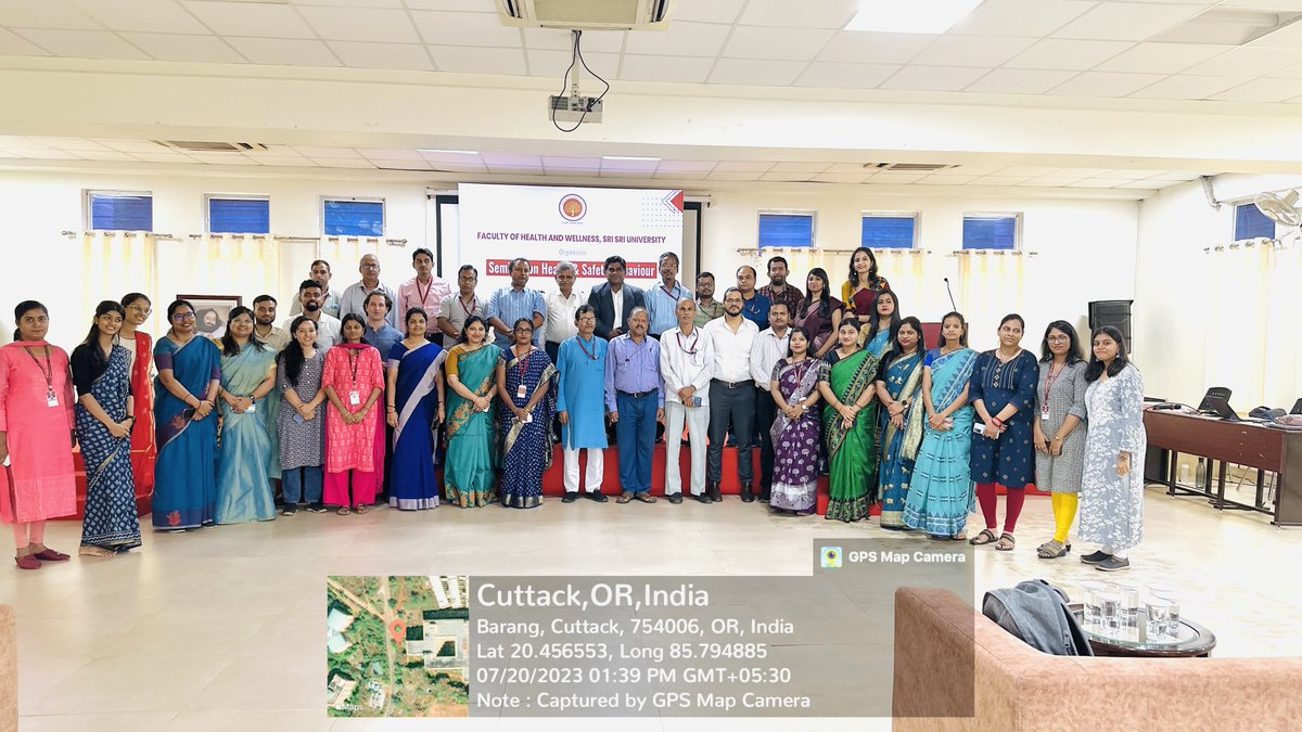 SriSriU's tweet photo. Faculty of Health & Wellness, https://t.co/blSoeWzsOn organized a successful Seminar on Health & Safety Behavior with esteemed speakers Prof. Koustuv Dalal & Dr. Pradeep Kumar Mohanty, and 129 enthusiastic participants! #HealthSeminar #SafetyBehavior https://t.co/jj8nK92DLq
