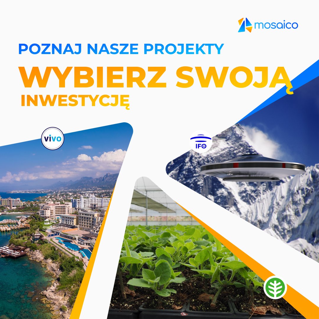 Tylko do końca lipca na naszej platformie trwają emisje tokenów 3 ciekawych projektów:

✅IFO mosaico.ai/ifo
✅LASY TLENOWE mosaico.ai/lasy-tlenowe-3
✅VIVO mosaico.ai/vivo-properties

Sprawdź szczegóły i wybierz inwestycję dla siebie
#mosaico #crowdfunding #token #blockchain