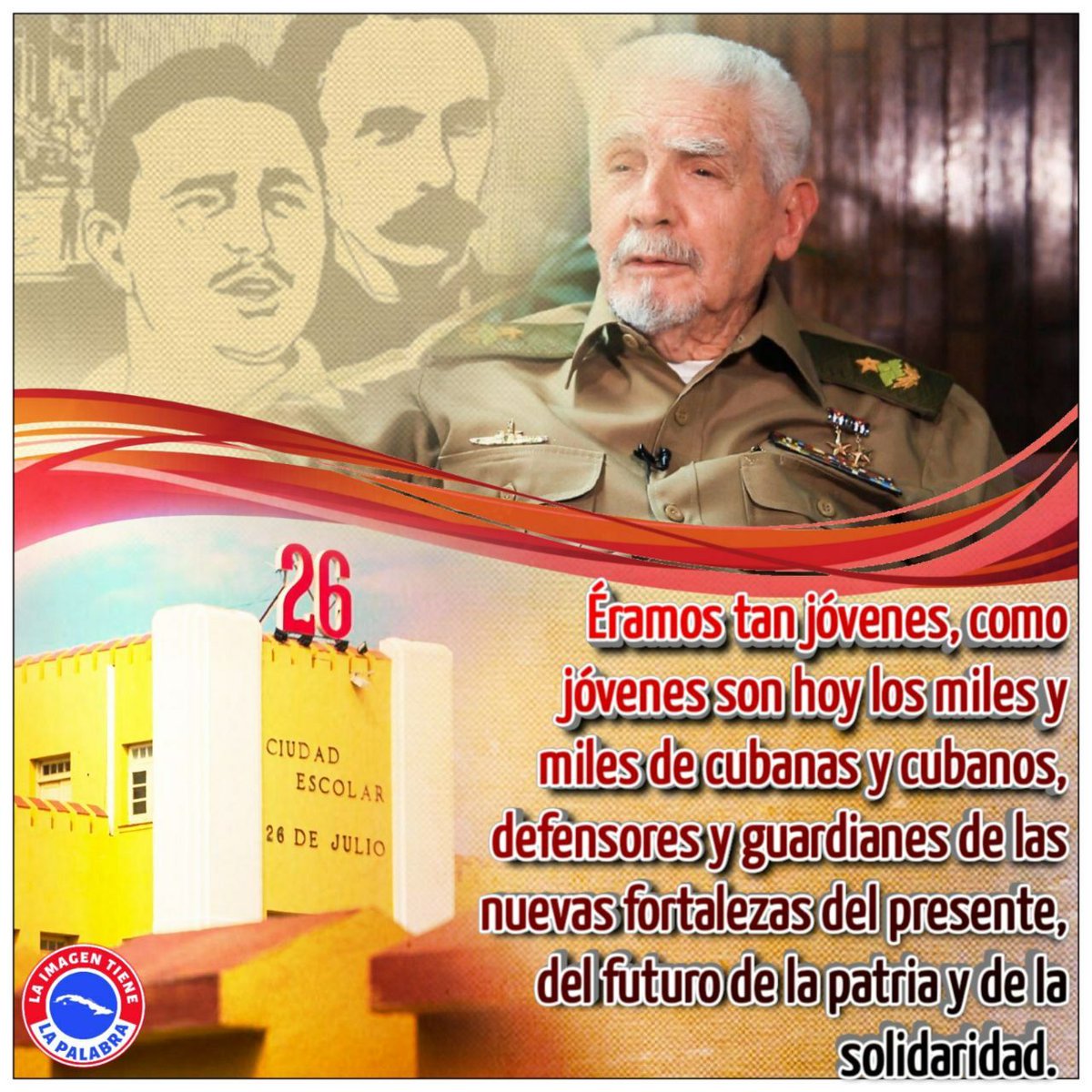 cbarrabi70's tweet photo. "En una sola cosa somos iguales al 26 de julio de 1953: la misma fe en los destinos de la patria, la misma confianza en las virtudes de nuestro pueblo, la misma seguridad en la victoria, ..." #FidelPorSiempre #ConTodosLaVictoria #70Mo https://t.co/UkvQmpApP7