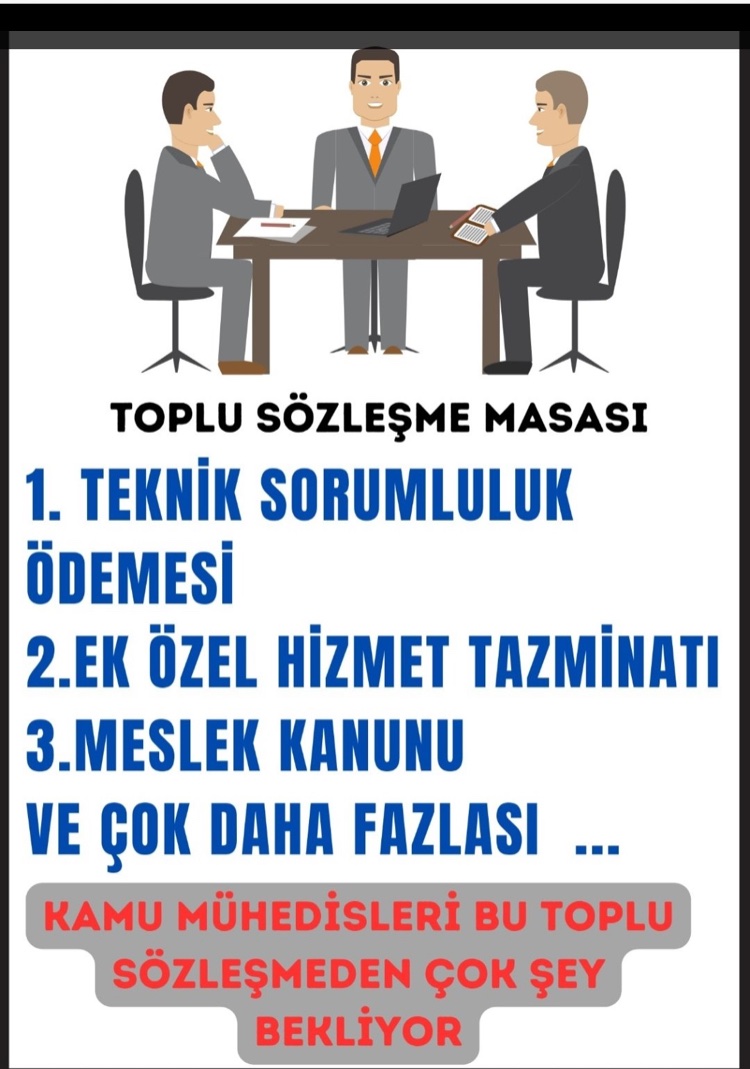 <a href="/OnderKahveci/">Önder Kahveci</a> <a href="/isikhanvedat/">Prof. Dr. Vedat Işıkhan</a> <a href="/TurkesGuney/">Türkeş Güney</a> <a href="/kaMUhendisleri/">Kamu Mühendisleri Platformu</a> olarak aylardır bu toplu sözleşmeleri bekliyorduk maddi ve itibari kayıplarımız ciddi ölçüde büyük belki bir nebze merhem olur diye, teklife sunulan maddeler arasında umarız #kaMUhendisleri için ciddi kazanımlarımlar mevcuttur sizden beklentimiz hep büyük kalacak