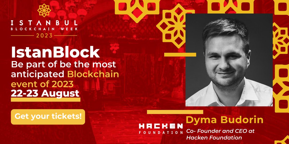 Thrilled to announce Dyma Budorin (@buda_kyiv) , Co-Founder and CEO of @hackenclub Foundation, as a speaker at #IBW23! 🎉 With a team of 120+ talented individuals, Dyma is driving the vision of a safer Web3, bringing transparency and trust to the crypto industry. 💻🔒 With…