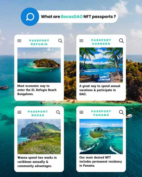 Crypto2214522's tweet image. Seeking a vacation with a touch of blockchain innovation?

@BocasDao delivers just that!

Their NFTs backed by RWA provide a secure, inflation-proof escape to Panama's stunning paradise. 🌅
#BocasDAO #NFTs #CaribbeanEscape
