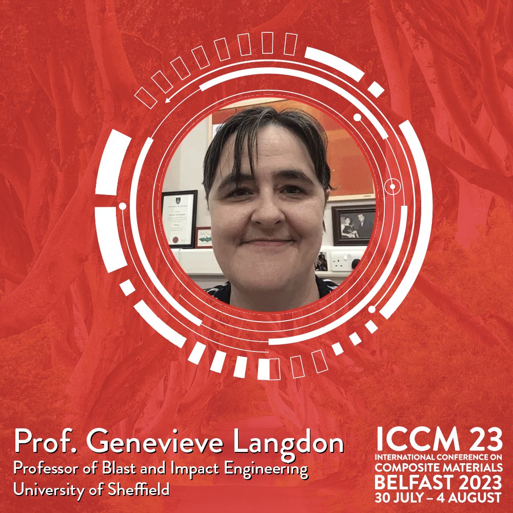 We are excited to hear Prof. Genevieve Langdon's from <a href="/SheffieldBlast/">Sheffield Blast</a> keynote presentation on Blast Behaviour of Fibre-Reinforced #Polymer #Composite Structures at #ICCM23 in #Belfast on Monday 31st July 2023! Register for ICCM 23 Now: loom.ly/CEusC6A