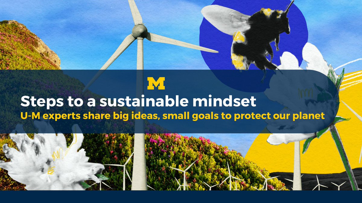 While there is no shortage of ways to lessen our impact on the environment, U-M experts note that working together will help bring about the large-scale changes that are needed for a sustainable future. Story from @LeadersAndBest: myumi.ch/j7WyQ