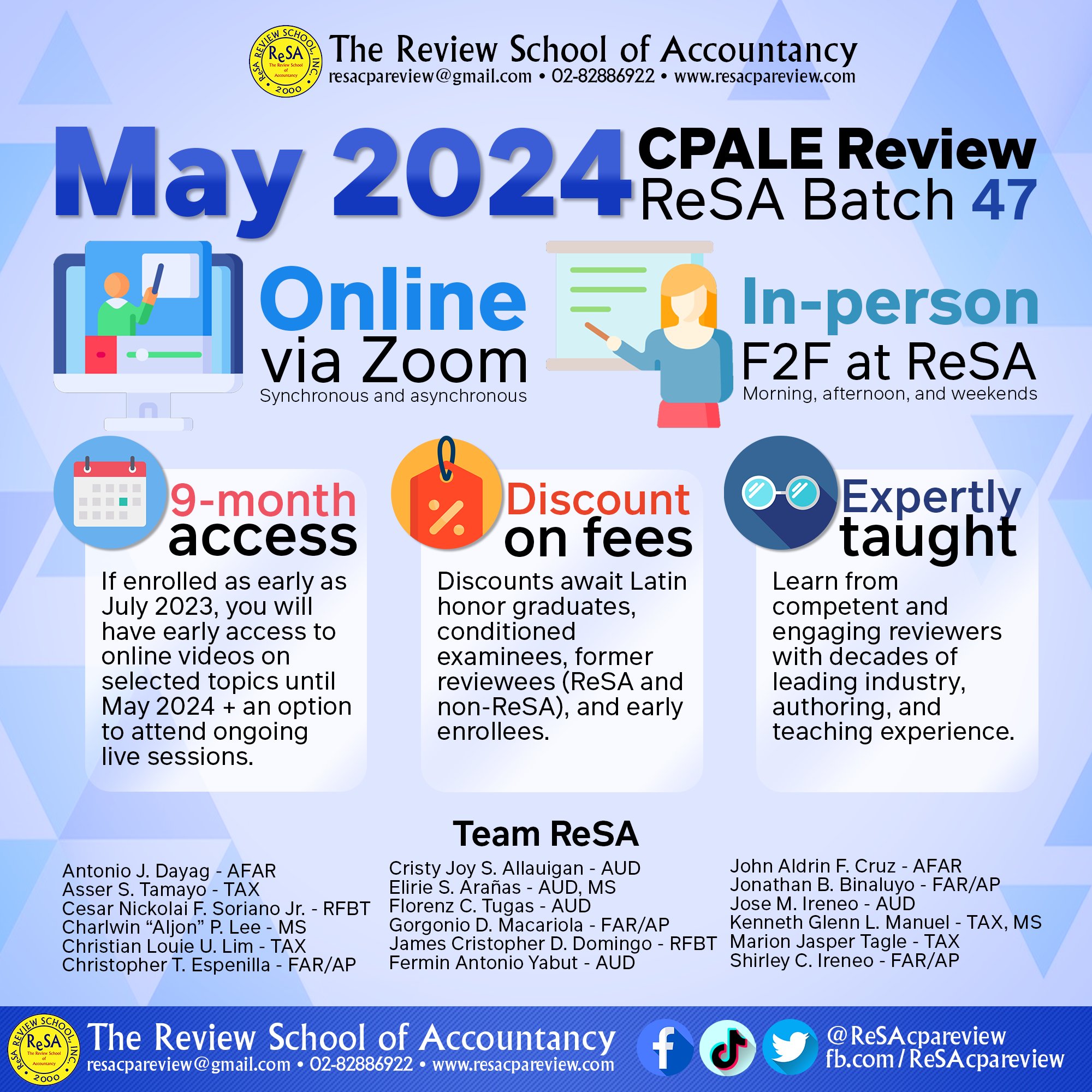 ReSA - Review School of Accountancy on Twitter: 