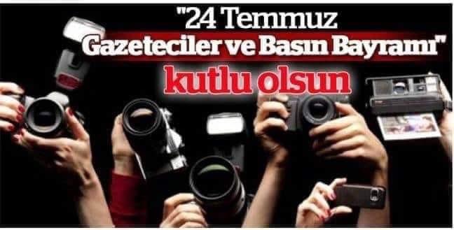🇹🇷 Mesai kavramı gözetmeden, özverili şekilde  görevlerini ifa etmeye çalışan başta ilimiz basın mensupları olmak üzere, tüm basın mensuplarının 
24 Temmuz Gazeteciler ve Basın Bayramı’nı kutlar çalışmalarında başarılar dilerim.