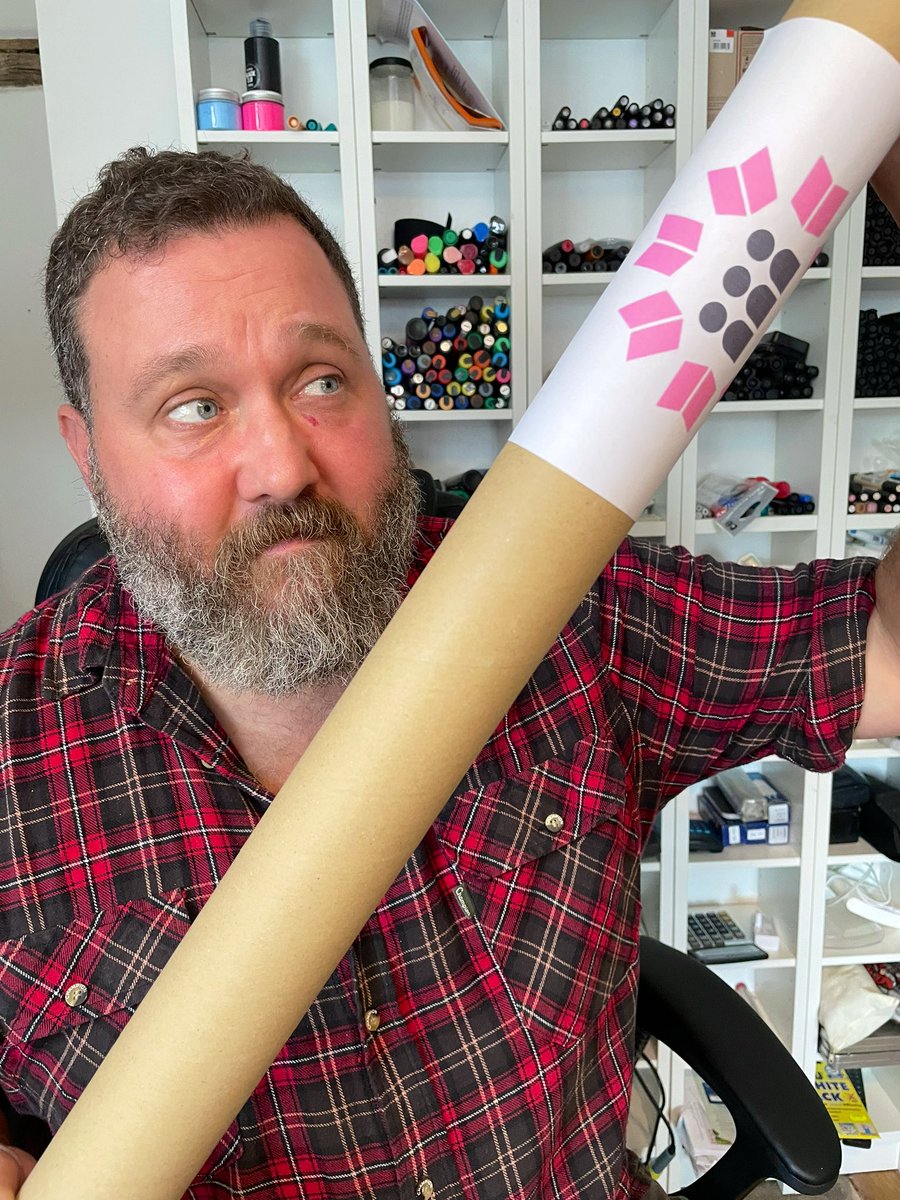 #Drumroll!!! We’ve just packed up my 100th #graphicrecording in its tube! And that’s not including the many digital drawings 😲 Each graphic recording starts with a hand drawn logo and ends with a the finished work in a sturdy cardboard tube 😊