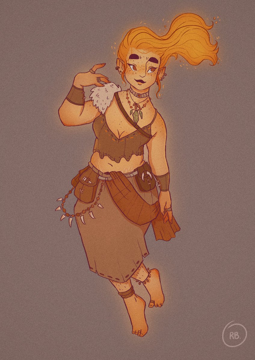 🔥 Asterra 🔥

My Starling Chanter for an upcoming <a href="/planegea/">Planegea, the Stone Age setting for 5E</a> campaign that @daylightpub1066 is running. Cannot wait to rp this one!!

#dnd #dnd5e #dungeonsanddragons #dndart #oc #originalcharacter
