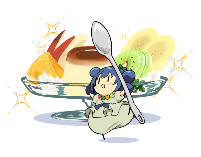 これはプリンアラモードを目の前にしてテンションが上がるスクナ。
