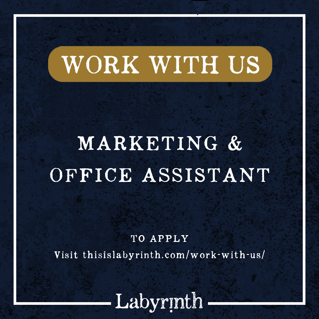Looking for an exciting role with plenty of potential? Labyrinth Productions is currently seeking a dynamic Marketing and Office Assistant to join our incredible team! 

For more information and to apply, click here: thisislabyrinth.com/work-with-us/
