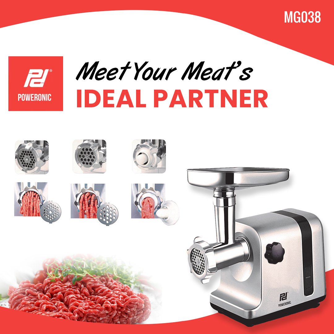 _poweronic's tweet photo. Dominate Your Kitchen with Poweronic's High-Performance Meat Grinder - The ultimate kitchen
companion for effortlessly transforming raw meat into gourmet masterpieces.
#POWERONIC #EverySingleBite #FlawlessRice #PerfectlyCooked #CookingMadeEasy #MeatLover #FamilyFavorite https://t.co/CI7dHqjnIO