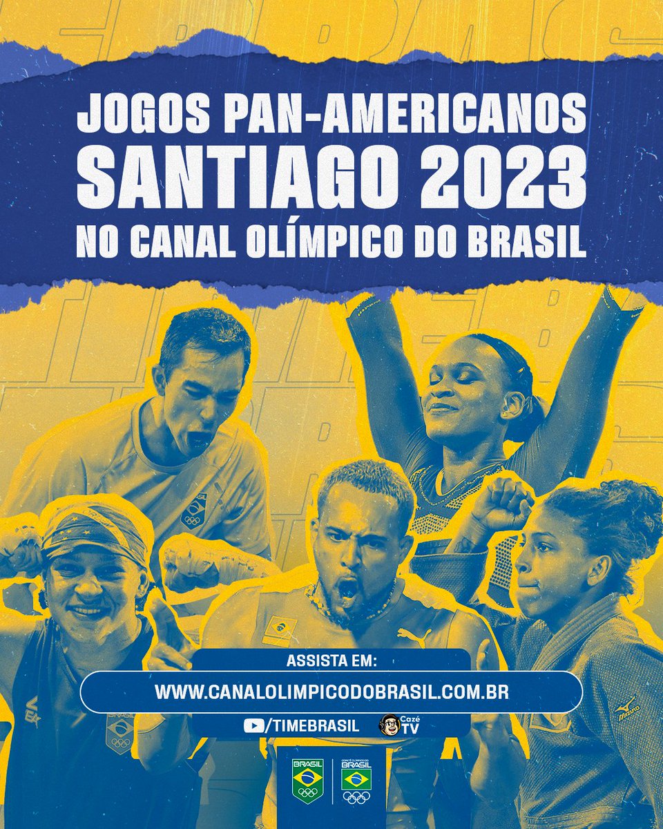 timebrasil's tweet image. Comitê Olímpico do Brasil fará transmissão histórica dos Jogos Pan-americanos Santiago 2023!

Durante a competição, os fãs brasileiros poderão acompanhar de perto as disputas dos atletas do Time Brasil.

A exibição será de forma gratuita pelo Canal Olímpico do Brasil e parceria…