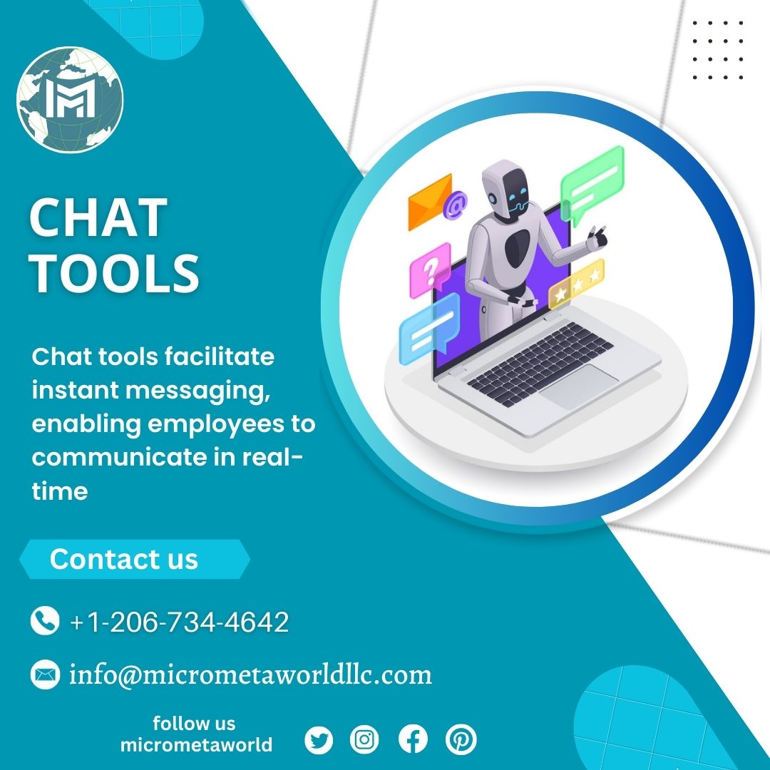 'Chat tools provide a centralized platform for team communication, making it easier to find past conversations, files, and links.'

Micrometa World is based on IT services.

#cleaningpc #pcoptimizer #CRM #pccleaner #writingskills #remotework #remoteassistant #chatgpt #chatbots