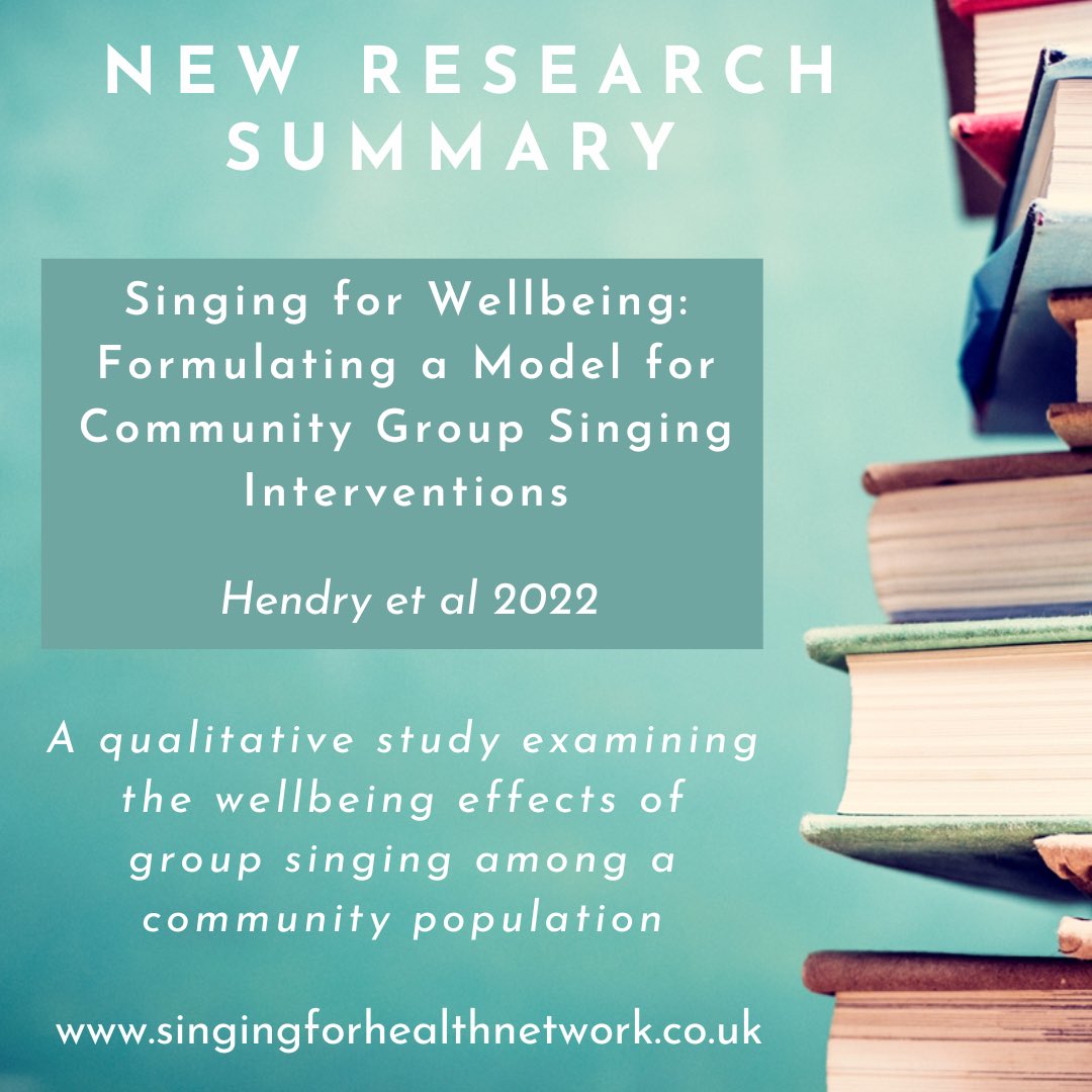 Singing for Health Network tweet media