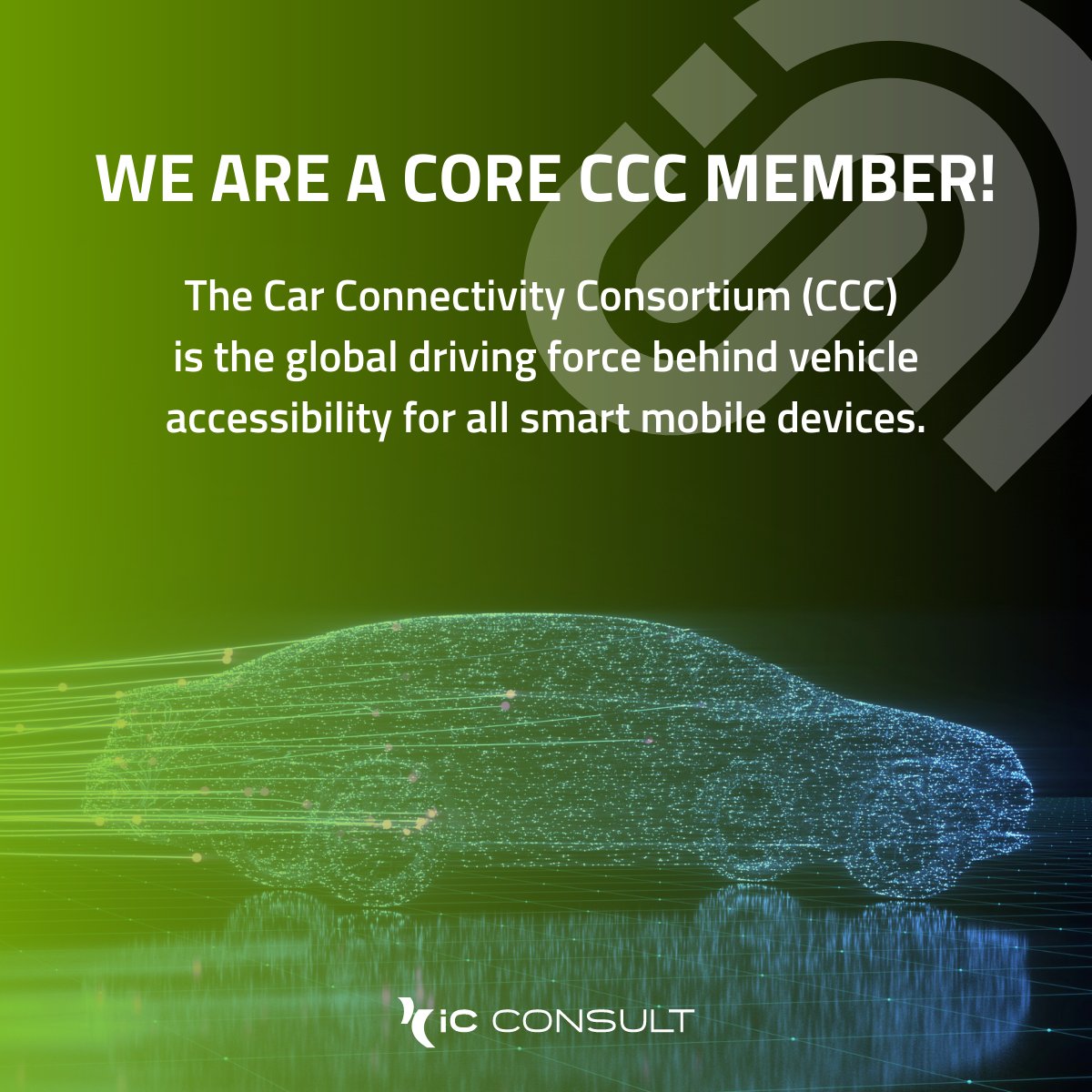 🌟 iC Consult is now a core member of <a href="/CarConnectivity/">Car Connectivity Consortium</a>! Together with major manufacturers worldwide, we're establishing the gold standard for vehicle accessibility &amp; transforming road connectivity. Excited to shape the future of #ConnectedCars!
Read more:hubs.la/Q01Ykt130