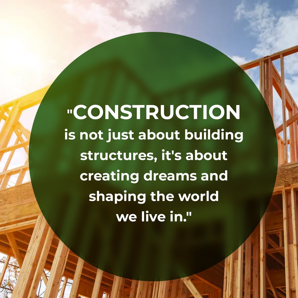 🔨🌍 Construction is more than bricks and beams. It's about realizing dreams, shaping our world, and inspiring generations. Let's build a future of endless possibilities! 💪✨ #ConstructionGoals #ShapingTheWorld #BuildingOurFuture #BuildingCommunities #BuildWithPurpose