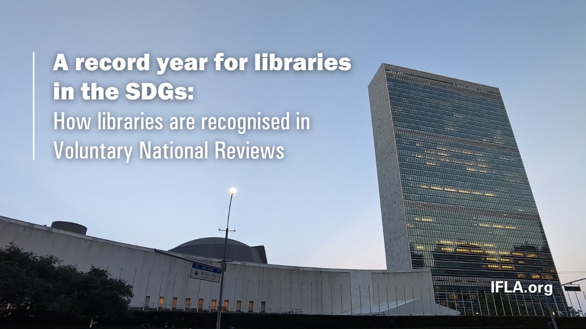 An important win for #libraries!

A larger share than ever before of Voluntary National Reviews #VNRs of #SDGs implementation are highlighting how our institutions are partners for #development.

Read more in our report: bit.ly/3K4ZLAN
#HLPF2023