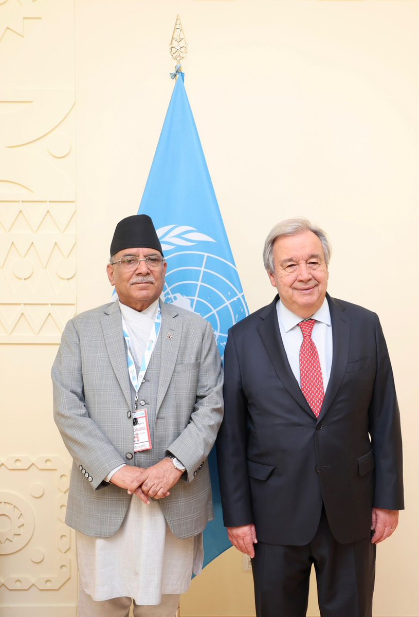I had an excellent meeting with UNSG H.E. António Guterres on the sidelines of UNFSS today. We held discussions on important issues including climate change, food security, and strengthening our partnership with the UN.