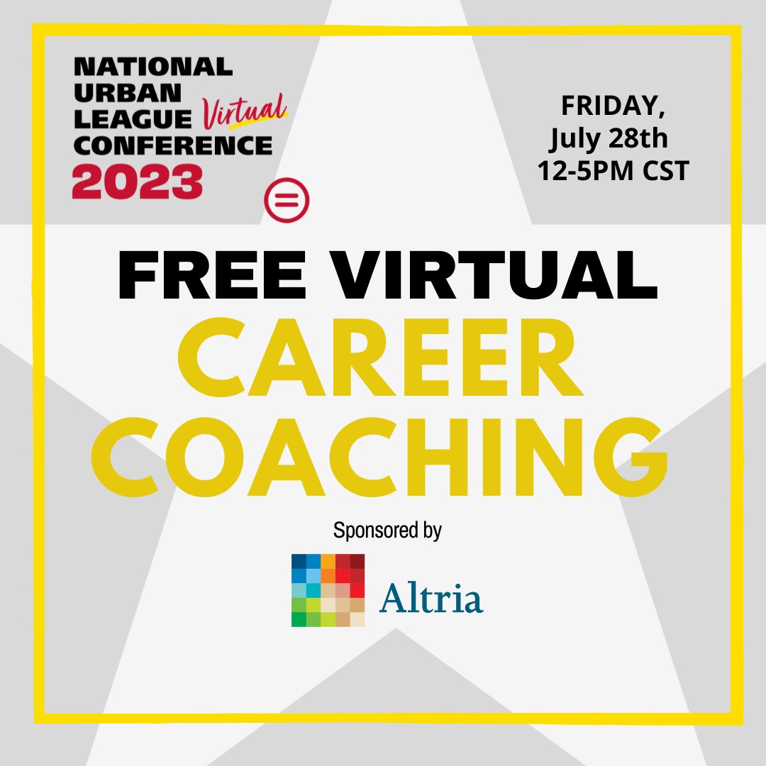 ULJobsNetwork's tweet photo. Attend our #VirtualCareerFair for professionals from 12-5pm CST on July 28! Over 40 companies will be represented - a great chance to network and find job opportunities. Register now: https://t.co/kpgQwzcmiP
#CareerFair #Networking @NatUrbanLeague https://t.co/6pfdpnRZaJ