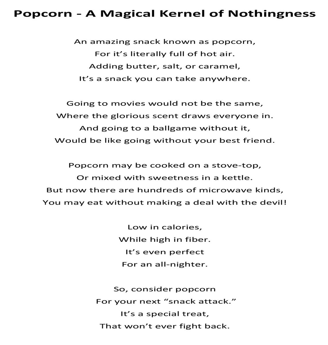 SarantosMelogia's tweet photo. The time is now.
Check out the new poem I wrote called “Popcorn” released worldwide right now!
https://t.co/TUVR6QHCVC
#poem #poems #poemas #poema #poetry #poetrylover #indiepoem #newpoem #toppoems #bestpoem #poemsdaily #originalpoem #popcorn #popcorns #popcorntime https://t.co/AGObex3DpW