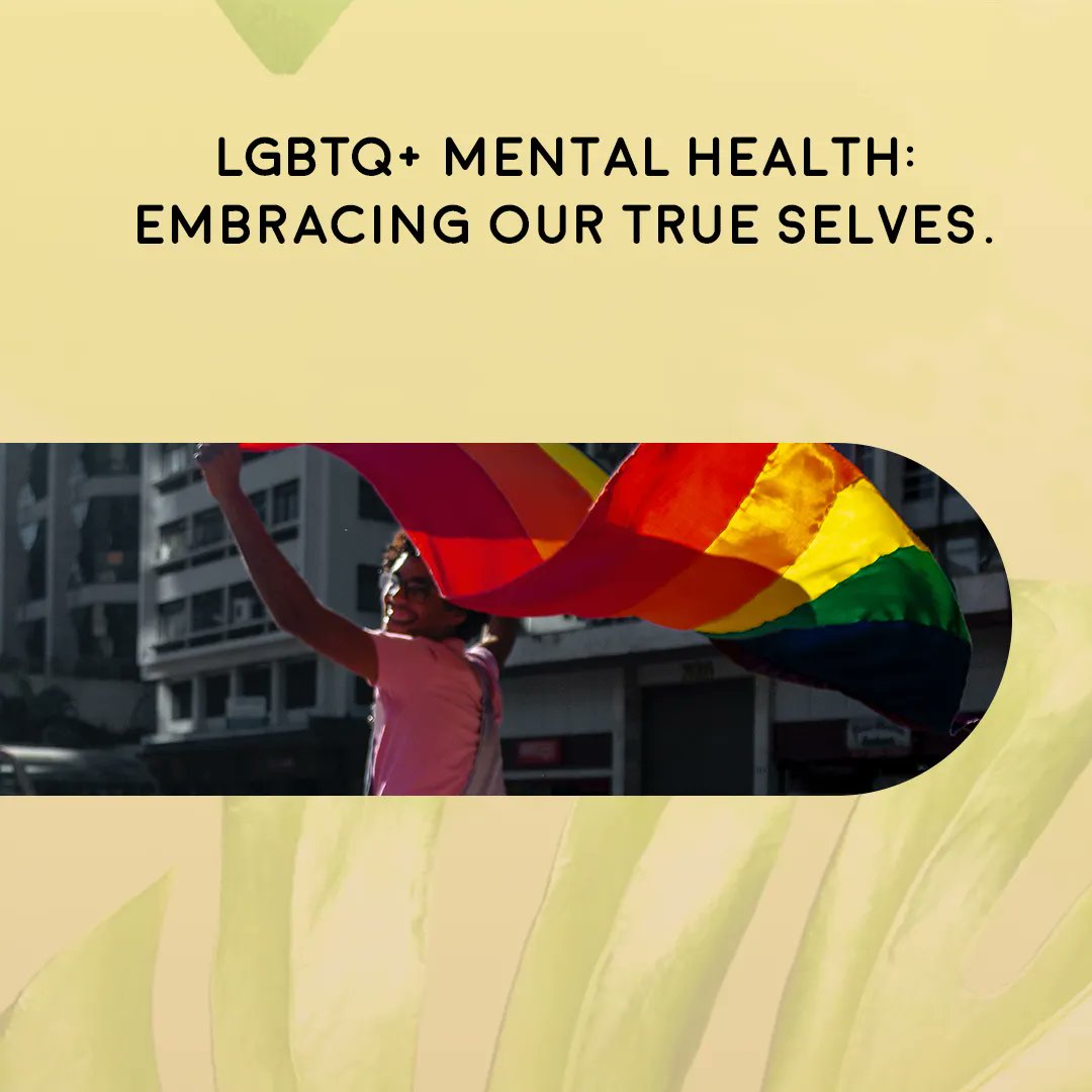 LGBTQ+ mental health: Embracing our true selves. 
#LGBTQMentalHealth #PrideAndWellness #Authenticity