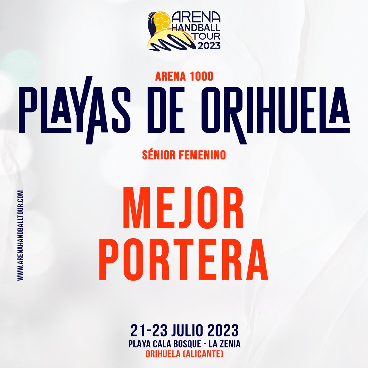 ✨ ¡Vota por la 𝙈𝙚𝙟𝙤𝙧 𝙋𝙤𝙧𝙩𝙚𝙧𝙖 en el #Arena1000 Playas de Orihuela!

♻️ RT: Isabel Pinto Sánchez (<a href="/MaravillasBm/">BM Maravillas Benalmádena</a>)
❤️ Me Gusta: Sonora Solano <a href="/sny_1/">Sonora Solano</a>  (<a href="/cbmpciudemalaga/">Fundación Fomento Deporte CBMP Ciudad de Málaga</a>)  

#BalonmanoPlaya #ArenaHandballTour <a href="/AytoOrihuela/">AytoOrihuela</a> <a href="/dxtsorihuela/">Deportes Orihuela</a> <a href="/dipuAlicante/">Diputación de Alicante</a>