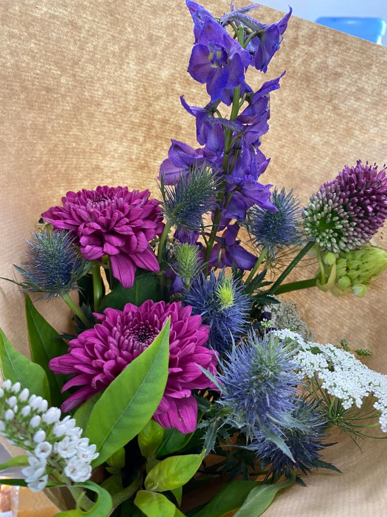 We have been enjoying these lovely flowers in the office which we received from a grateful client... matching our Home Instead purple! 💜

We helped the client up from the floor after they had a fall using the wonderful 'Raizer' chair. Fortunately our client was uninjured.