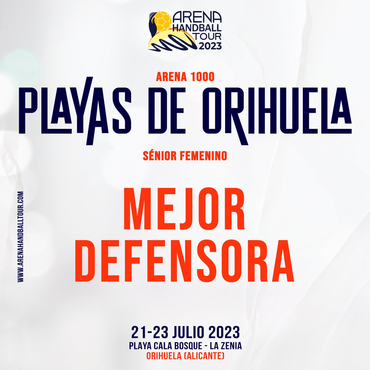 ✨ ¡Vota por la 𝙈𝙚𝙟𝙤𝙧 𝘿𝙚𝙛𝙚𝙣𝙨𝙤𝙧𝙖 en el #Arena1000 Playas de Orihuela!

♻️ RT: María Trujillo <a href="/maariiatrujillo/">Maria Trujillo✨</a> (<a href="/cbmpciudemalaga/">Fundación Fomento Deporte CBMP Ciudad de Málaga</a>)
❤️ Me Gusta: Paula Moya (<a href="/BeachCiudadReal/">BM Playa Ciudad Real</a>)

#BalonmanoPlaya #ArenaHandballTour <a href="/AytoOrihuela/">AytoOrihuela</a> <a href="/dxtsorihuela/">Deportes Orihuela</a> <a href="/dipuAlicante/">Diputación de Alicante</a>