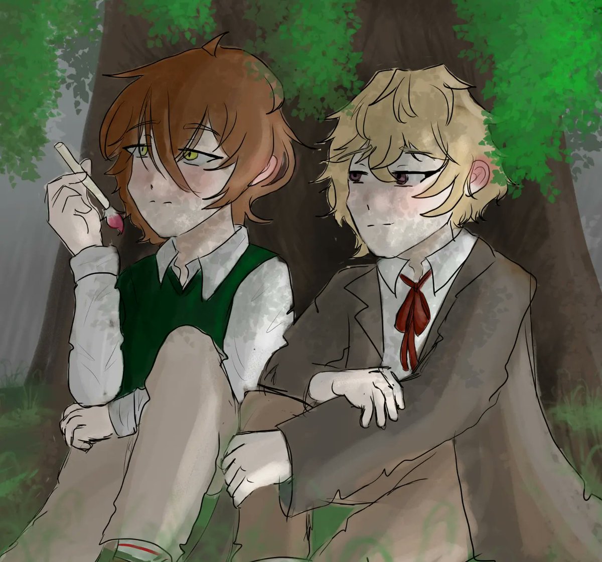 gumywhormz's tweet image. [spoilers]
just a servant and his master... under a pretty willow :] 
#deepinside