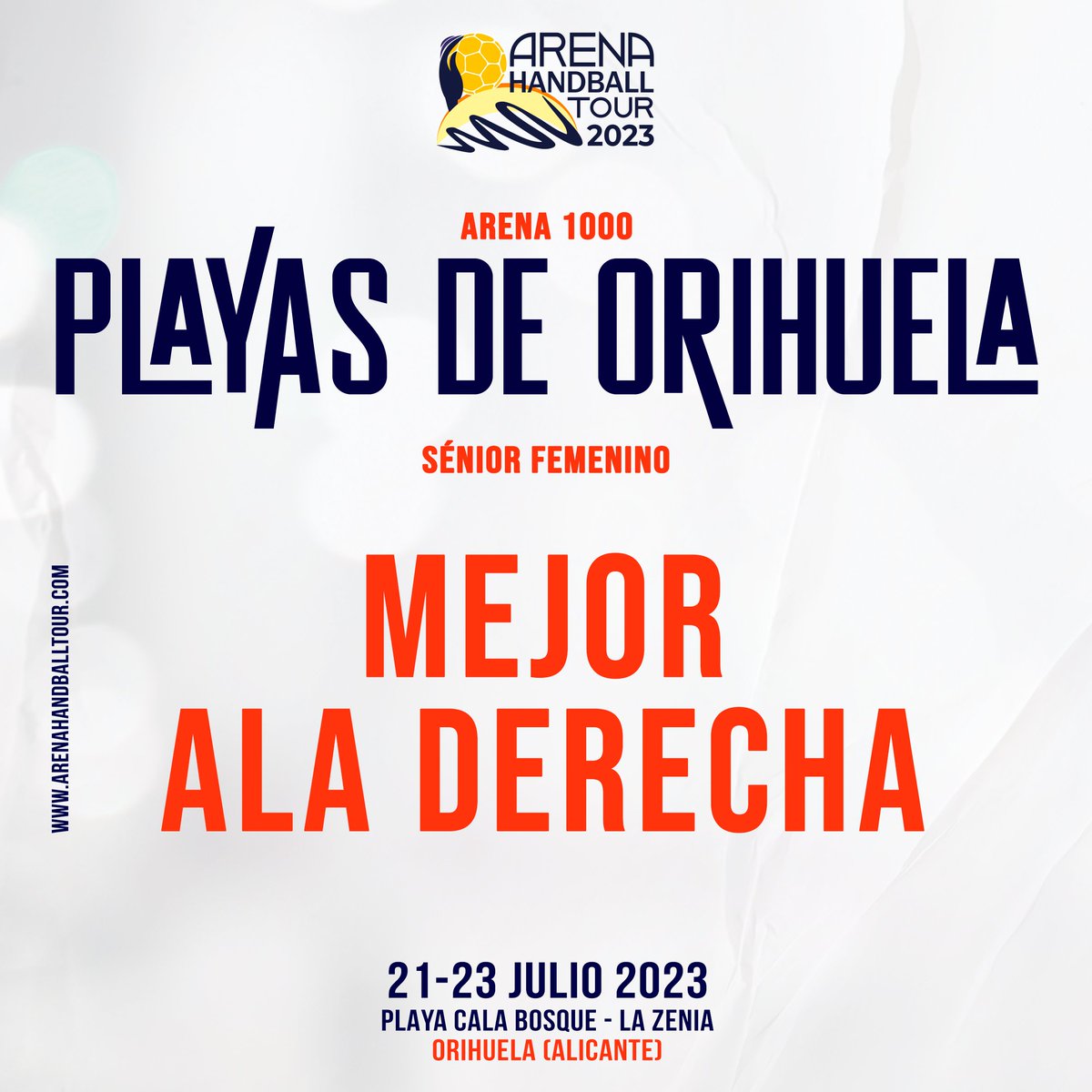 ✨ ¡Vota por la 𝙈𝙚𝙟𝙤𝙧 𝘼𝙡𝙖 𝘿𝙚𝙧𝙚𝙘𝙝𝙖 en el #Arena1000 Playas de Orihuela!

♻️ RT: Cayetana Martín (<a href="/cbmpciudemalaga/">Fundación Fomento Deporte CBMP Ciudad de Málaga</a>)
❤️ Me Gusta: María Laguna <a href="/mariialaguna3/">María Laguna</a> (<a href="/BeachCiudadReal/">BM Playa Ciudad Real</a>)

#BalonmanoPlaya #ArenaHandballTour <a href="/AytoOrihuela/">AytoOrihuela</a> <a href="/dxtsorihuela/">Deportes Orihuela</a> <a href="/dipuAlicante/">Diputación de Alicante</a>